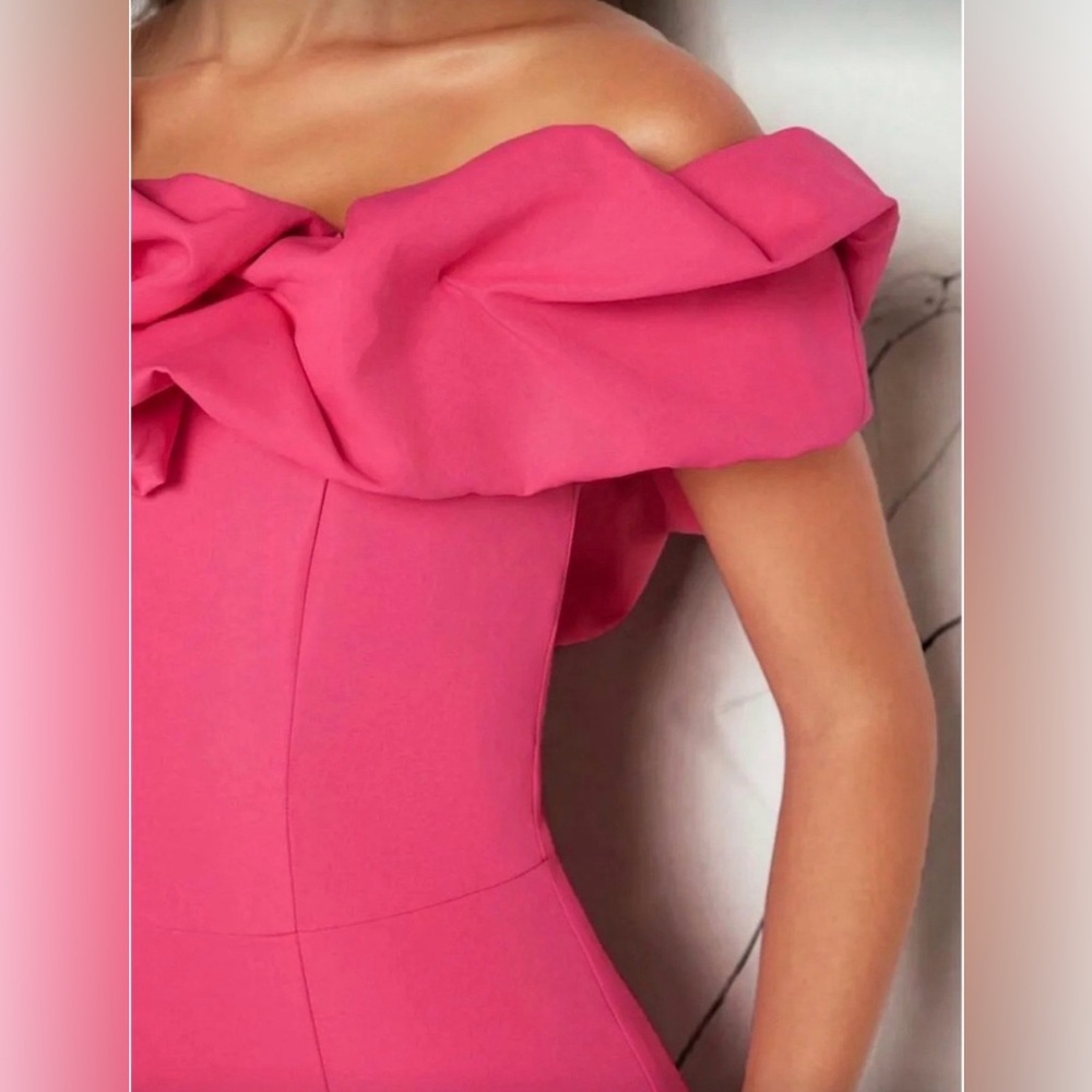 SHEIN Strapless Pink Ruffle Dress - Picture 4 of 12